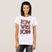 Ikonisches Rosa ENVISION modernes Design T-Shirt (Vorne ganz)