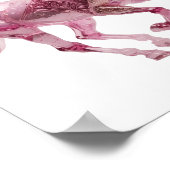 Ikonisches Rosa PINK GLASPFERD Statement-Design Poster (Ecke)
