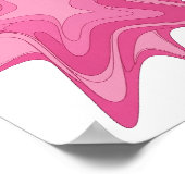 Ikonisches Rosa PINK STAR Statement Design Poster (Ecke)