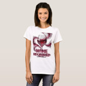 Ikonisches Rosa WINE REQUIRED Zitat-Design T-Shirt (Vorne ganz)