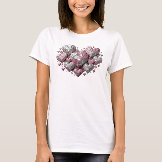 Ikonisches rotes ABSTRACT ART Statement T-Shirt (Vorderseite)
