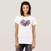 Ikonisches rotes ABSTRACT ART Statement T-Shirt (Vorne ganz)