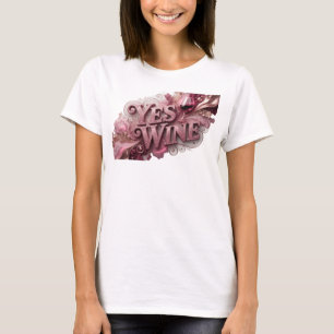 Ikonisches rotes YES WINE Custom-T-Shirt T-Shirt