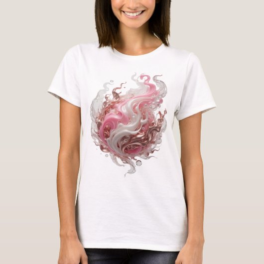 Ikonisches Silber ABSTRACT ART Statement Design T-Shirt (Vorderseite)
