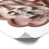 Ikonisches Silber HUNGRY Grafikdesign Poster (Ecke)