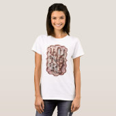 Ikonisches Silber HUNGRY Grafikdesign T-Shirt (Vorne ganz)