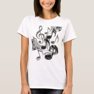 Ikonisches Silber MUSIC IN MOTION Design T-Shirt
