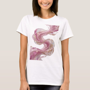 Ikonisches Silber PINK GLITTER SWIRLS Statement-De T-Shirt