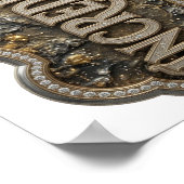 Ikonisches Silber UNGLAUBLICH Fettes Design Poster (Ecke)