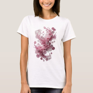 Ikonisches silbernes ABSTRACT ART Grafik-T-Shirt T-Shirt