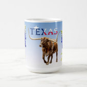 Ikonisches Texas auf hellblau, Tasse (Mittel)