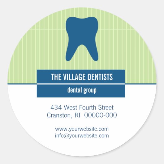 Ikonografische Zahnarztwerbung Runder Aufkleber (Vorderseite)