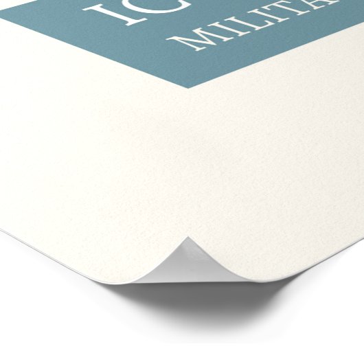 Ikonographie - Szenen der Militärwissenschaften Poster (Ecke)