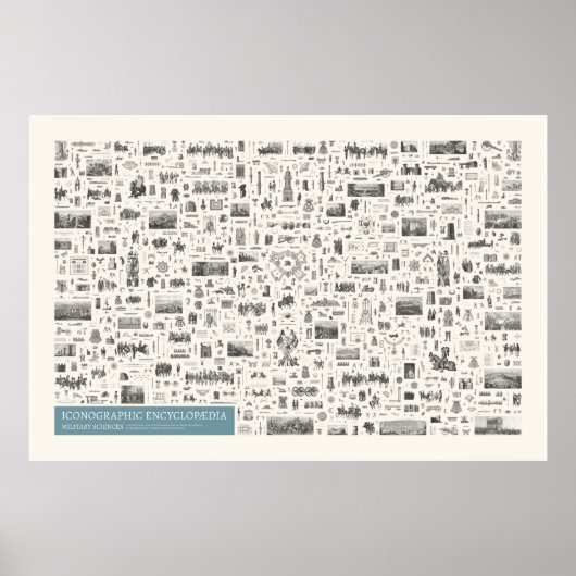 Ikonographie - Zahlen zu den Militärwissenschaften Poster (Vorne)