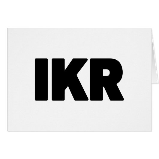 IKR | Text-Slang-Karte (Vorderseite (Horizontal))