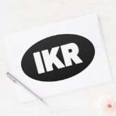 IKR | Text Slang Oval Sticker (Umschlag)