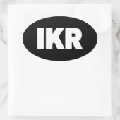 IKR | Text Slang Oval Sticker (Tasche)
