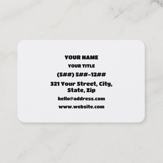 IKR | Text Slang Visitenkarte (Rückseite)