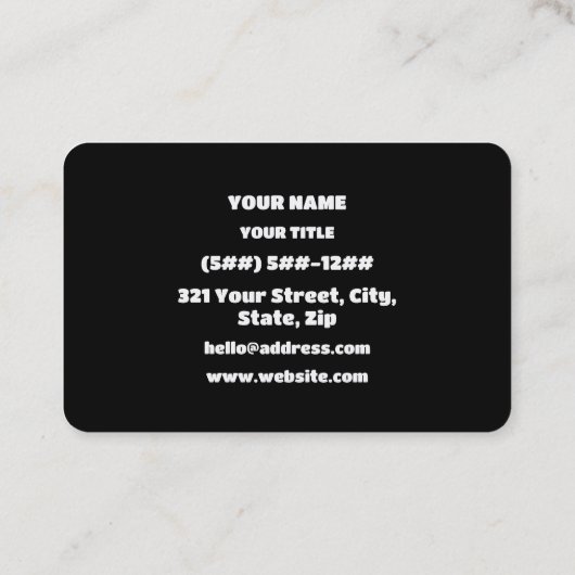 IKR | Text Slang Visitenkarte (Rückseite)