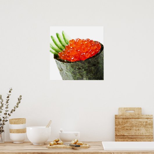 Ikura (Lachs Roe) Gunkan Maki Sushi Poster (Küche)
