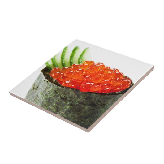 Ikura (Lachsrogen) Gunkan Maki Sushi Fliese (Seite)