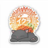 Ikura Salmon Roe Sushi Cat Aufkleber (Vorderseite)