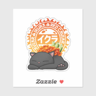 Ikura Salmon Roe Sushi Cat Aufkleber