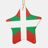 IKURRIÑA DRAPEAU BASKISCHE EUSKADI FLAGGE VASCA KERAMIK ORNAMENT (Links)