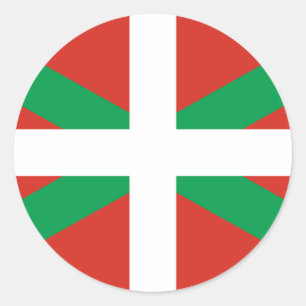 IKURRIÑA DRAPEAU BASQUE EUSKADI FLAG VASCA RUNDER AUFKLEBER