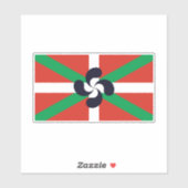 Ikurrina mit Lauburu-Symbol Aufkleber (Blatt)