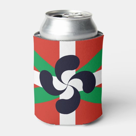 Ikurrina mit Lauburu-Symbol Dosenkühler (Kanne Vorderseite)