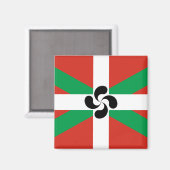 Ikurriña mit Lauburu-Symbol Magnet (Vorderseite/Rückseite)