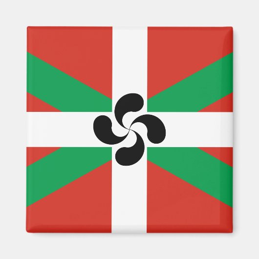 Ikurriña mit Lauburu-Symbol Magnet (Vorne)