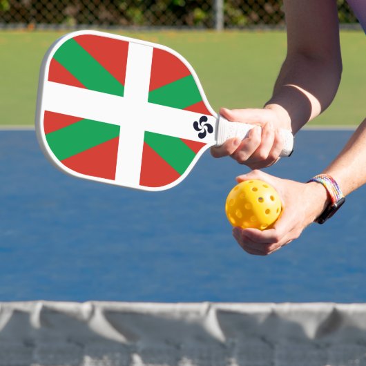 Ikurrina mit Lauburu-Symbol Pickleball Schläger (InSitu)