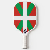 Ikurrina mit Lauburu-Symbol Pickleball Schläger (Rückseite)