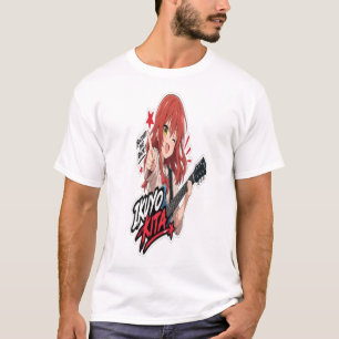 : Ikuyo Kita Anime Gitarren-Aufkleber Rockmusik T-Shirt