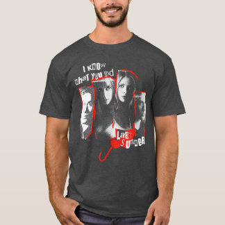 IKWYDLS zerrissenes Charakter-Collage Retro-Horror T-Shirt