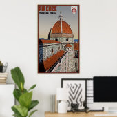 il Duomo von Giotto's Campanile Poster (Heimbüro)