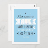 Il faut toujours viser la lune postkarte (Vorne/Hinten)