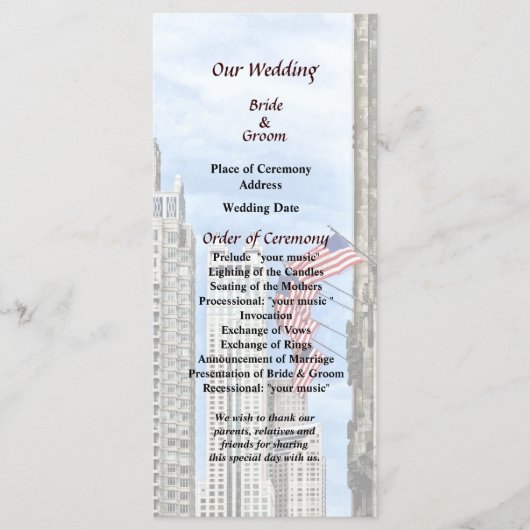 Il - Flaggen entlang der Michigan Ave Chicago Programm (Vorderseite)