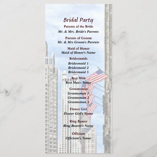 Il - Flaggen entlang Michigan Ave Chicago Programm (Rückseite)