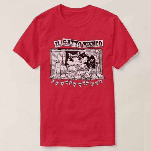Il Gatto Bianco T-Shirt (Design vorne)