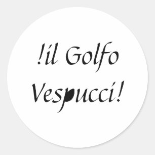 il Golfo Vespucci Jeff Hankamer Artjunkhaus Comic Runder Aufkleber