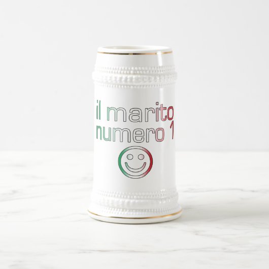 IL Marito Numero 1 - Ehemann der Nr.-1 auf Bierglas (Mittel)