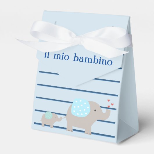 "Il mio bambino/my baby" Gefälligkeitsbox mit Elep Geschenkschachtel (Vorderseite)