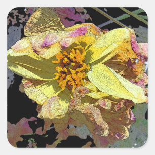"il passaggio di fiori" quadratischer aufkleber