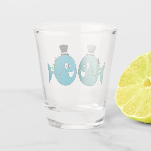 Il pesce che amava l'uccellino schnapsglas (Rückseite)