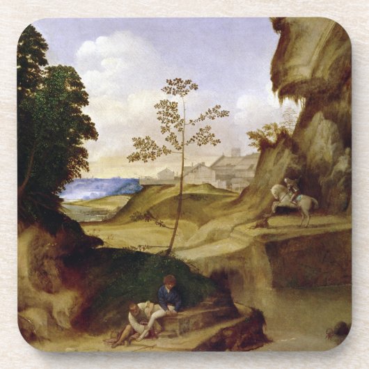 IL Tramonto (der Sonnenuntergang) (Öl auf Untersetzer (Vorderseite)