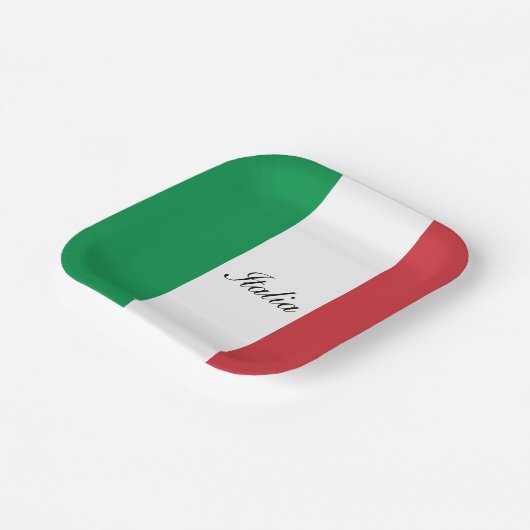 Il Tricolore - Die Flagge Italiens Pappteller (Gewinkelt)