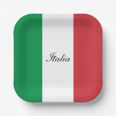 Il Tricolore - Die Flagge Italiens Pappteller (Vorderseite)